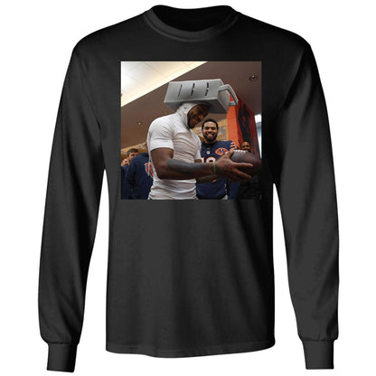 DJ Moore Wore A Cheese-grater Hat Shirt