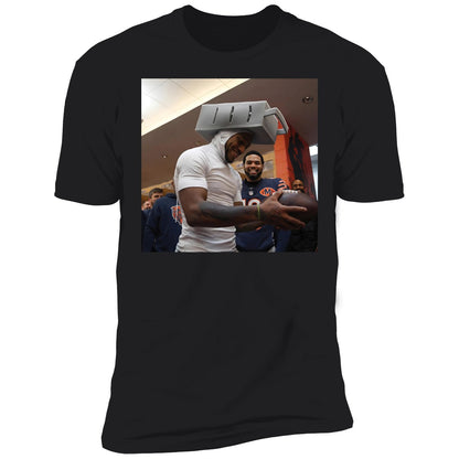 DJ Moore Wore A Cheese-grater Hat Shirt