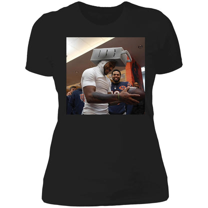 DJ Moore Wore A Cheese-grater Hat Shirt