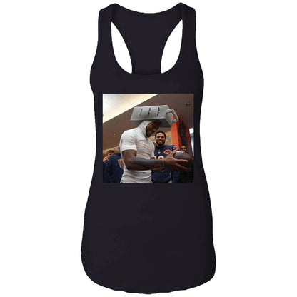 DJ Moore Wore A Cheese-grater Hat Shirt