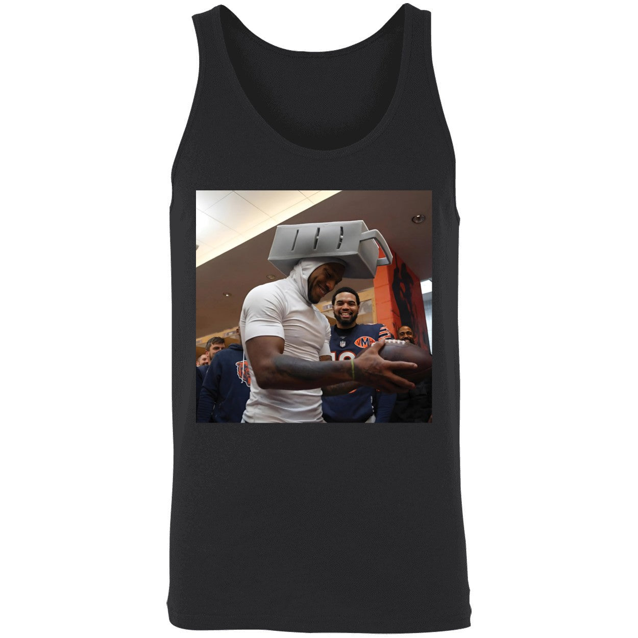 DJ Moore Wore A Cheese-grater Hat Shirt