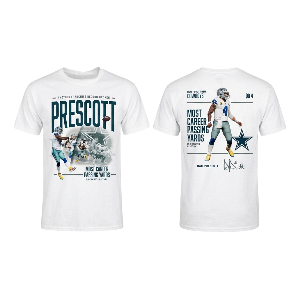Dak Prescott Another Franchise Record Broken Most Career Passing Yards Shirt