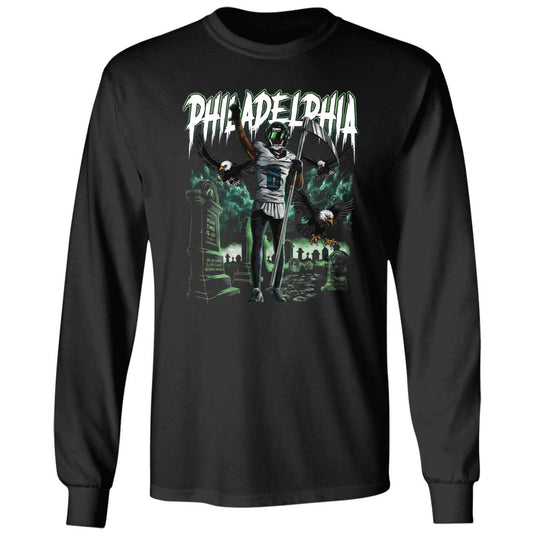 Devonta Smith Slim Reaper Graveyard Long Sleeve Shirt