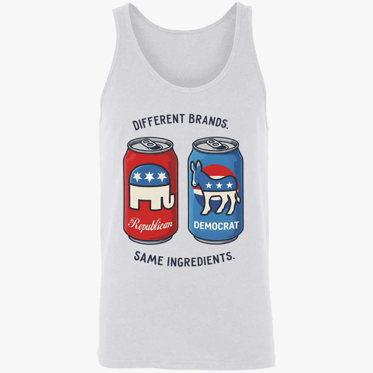 Different Brands Same Ingredients Bold Political Satire Shirt