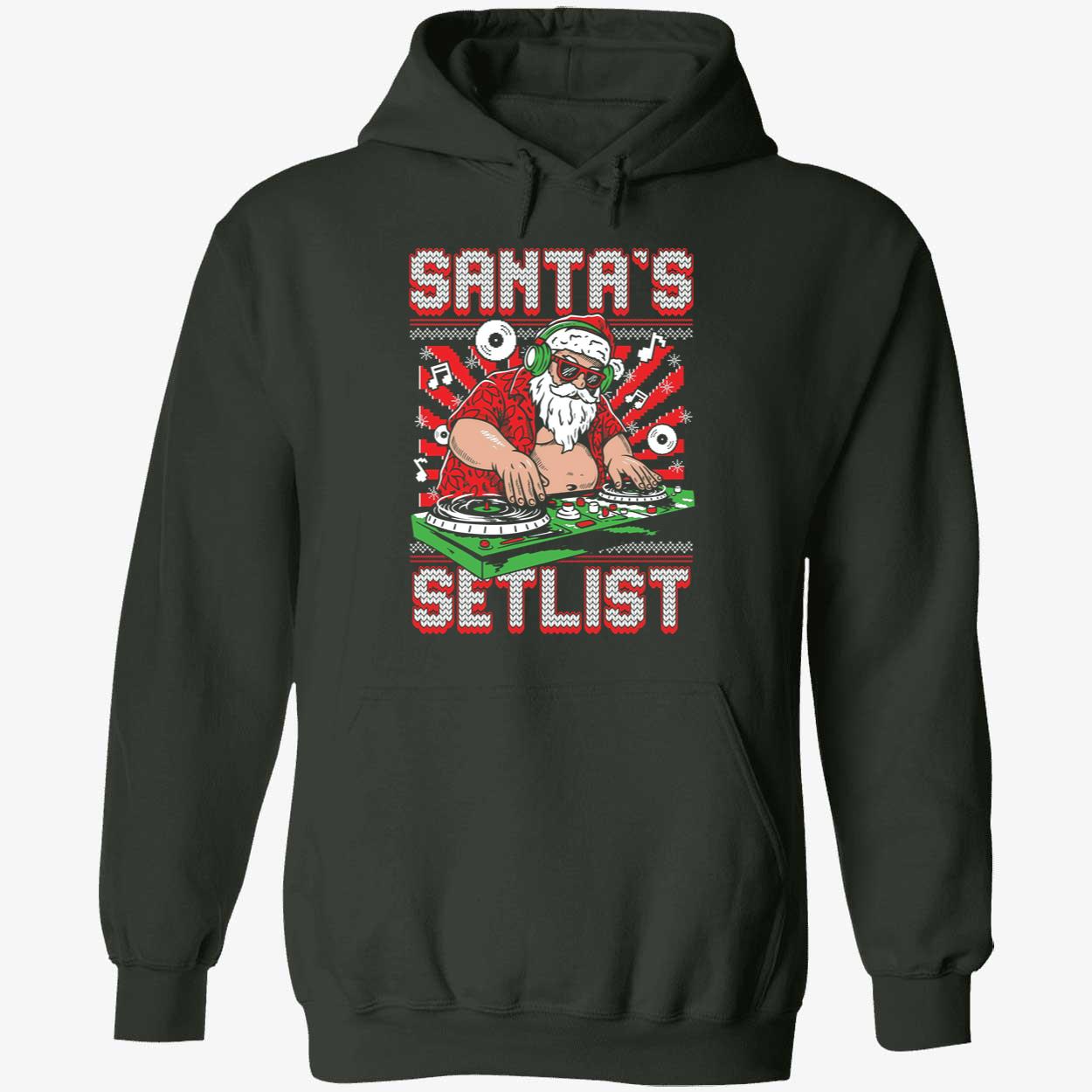 Dj Santa's Setlist Christmas Hoodie