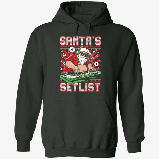 Dj Santa's Setlist Christmas Hoodie