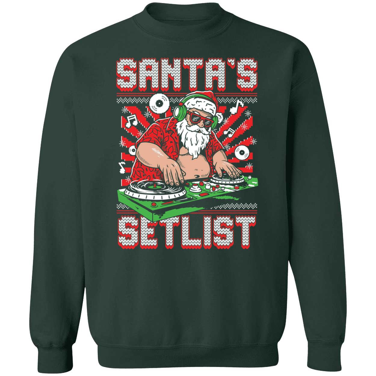Dj Santa's Setlist Christmas Sweatshirt