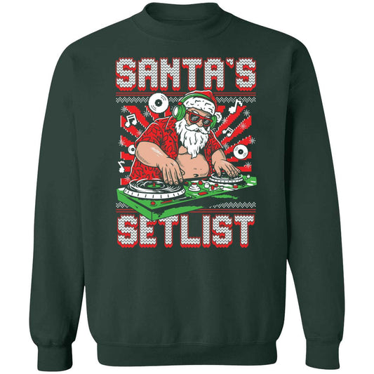 Dj Santa's Setlist Christmas Sweatshirt