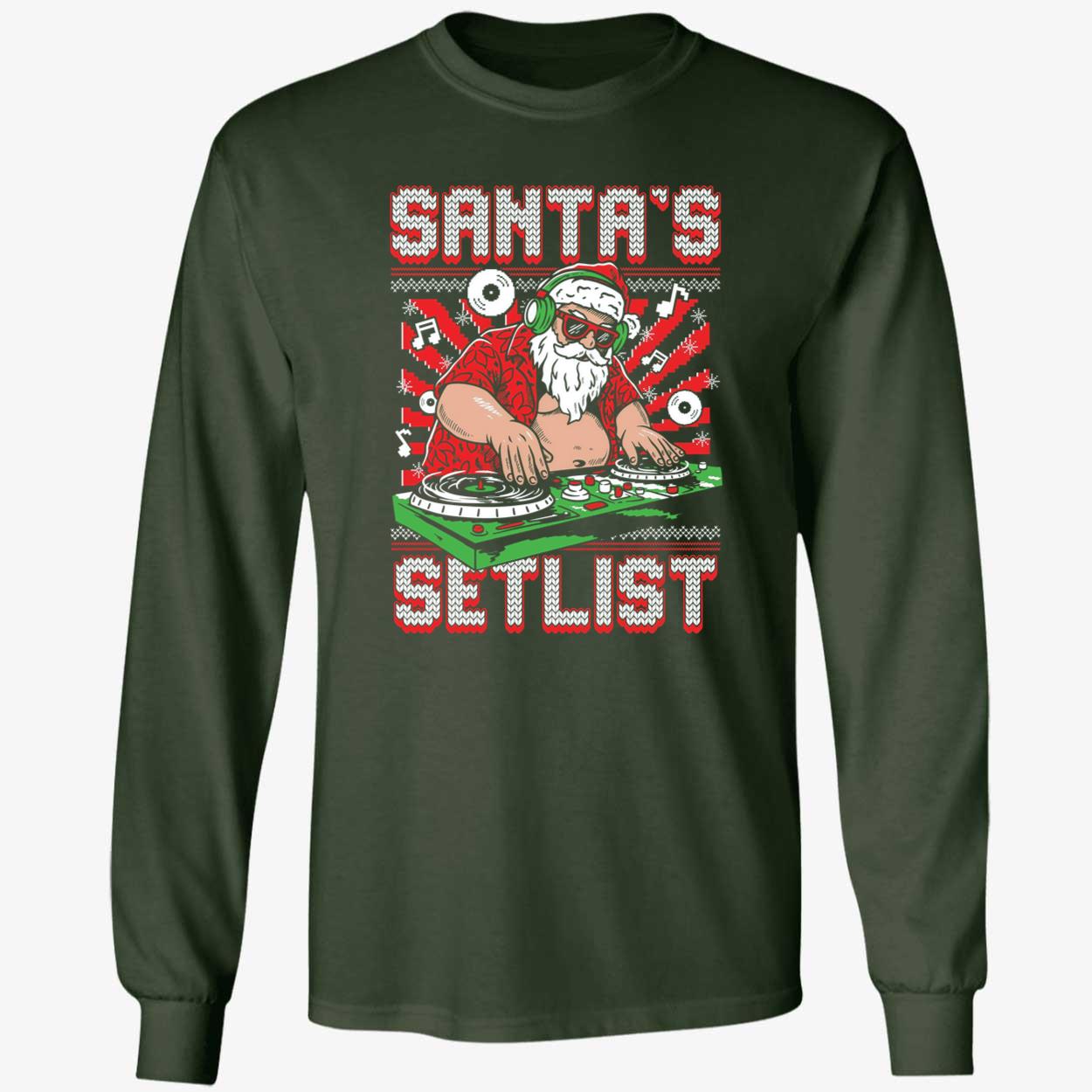 Dj Santa's Setlist Christmas Long Sleeve Shirt