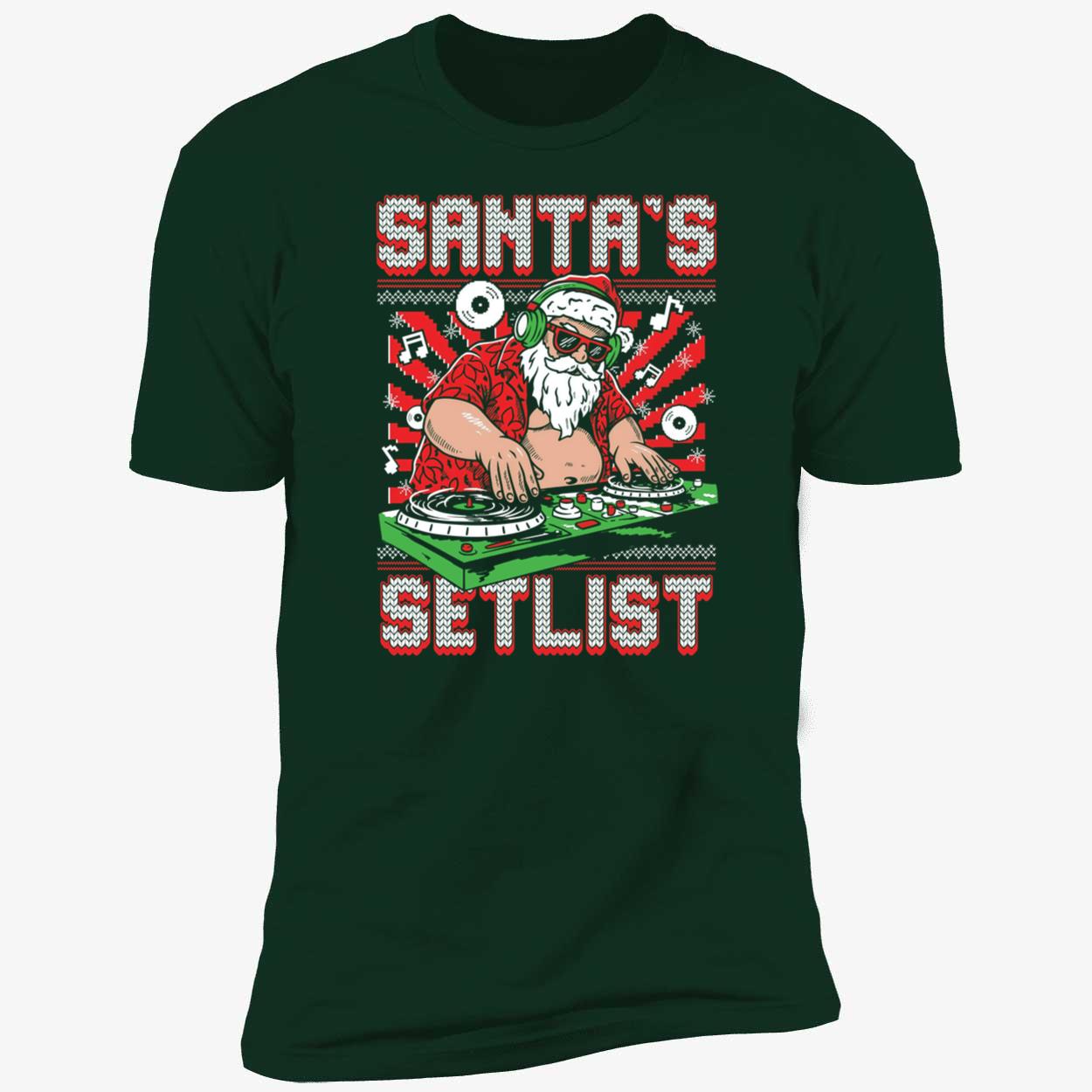 Dj Santa's Setlist Christmas Premium SS T-Shirt