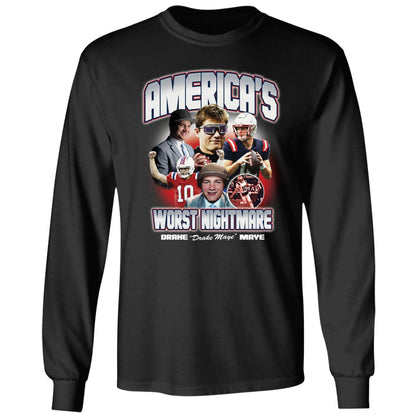 Drake Maye America's Worst Nightmare Shirt