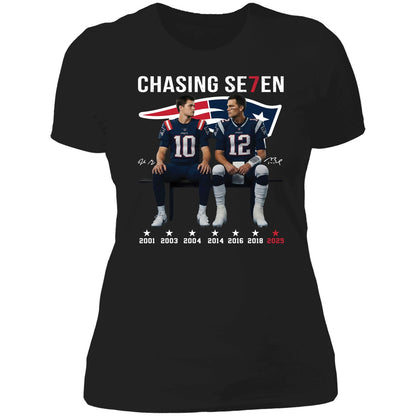 Drake Maye And Tom Brady Chasing Se7en Patriots Shirt