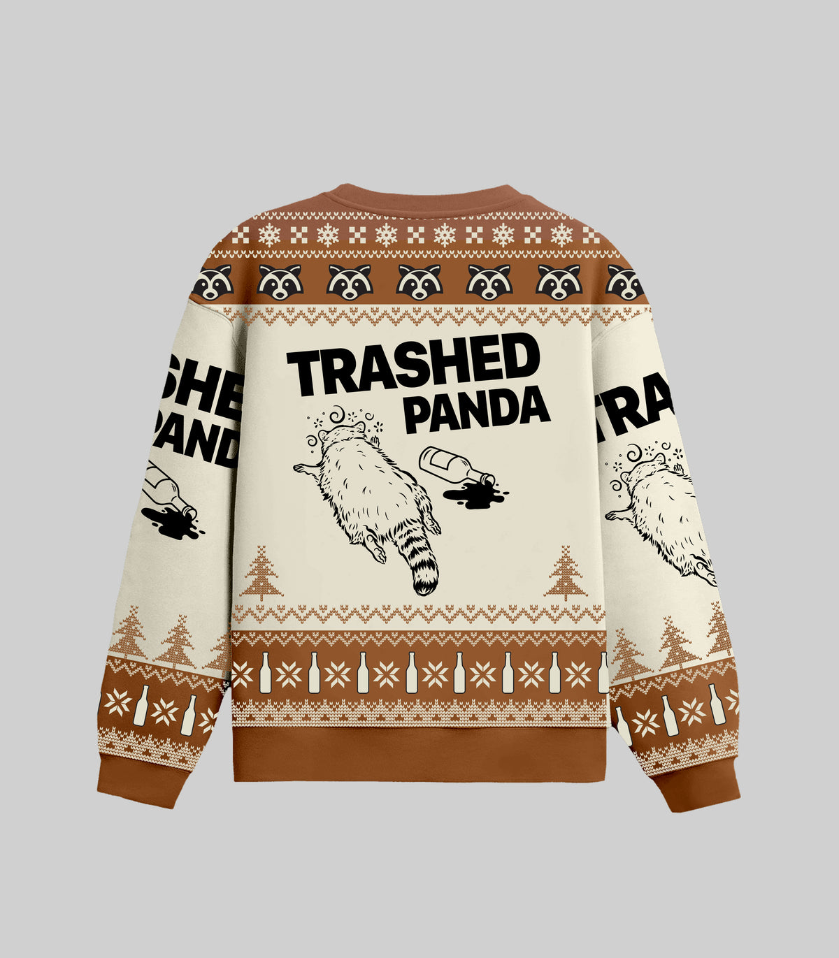 Drunk Raccoon Trashed Panda Christmas 2025 Sweater
