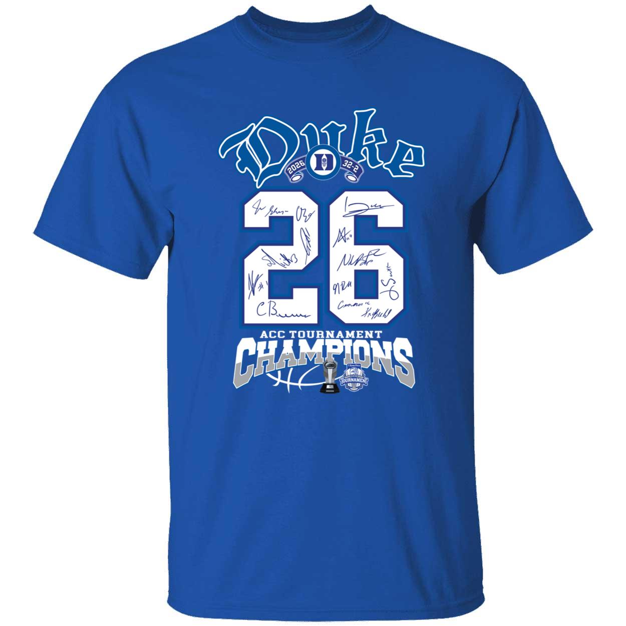 Duke 2026 Acc Tournament Champions Shirt