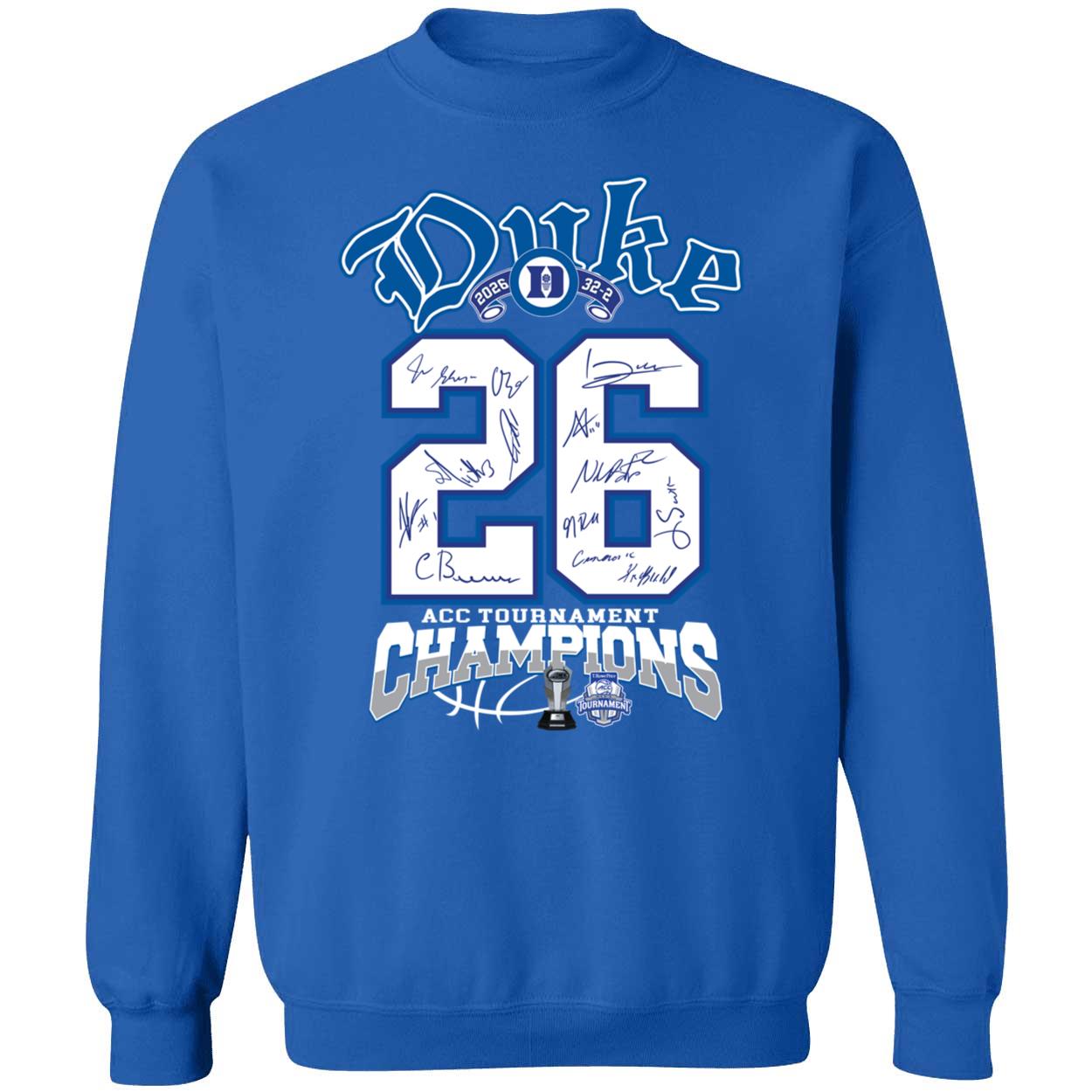 Duke 2026 Acc Tournament Champions Shirt