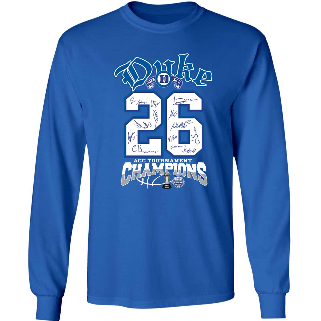 Duke 2026 Acc Tournament Champions Shirt