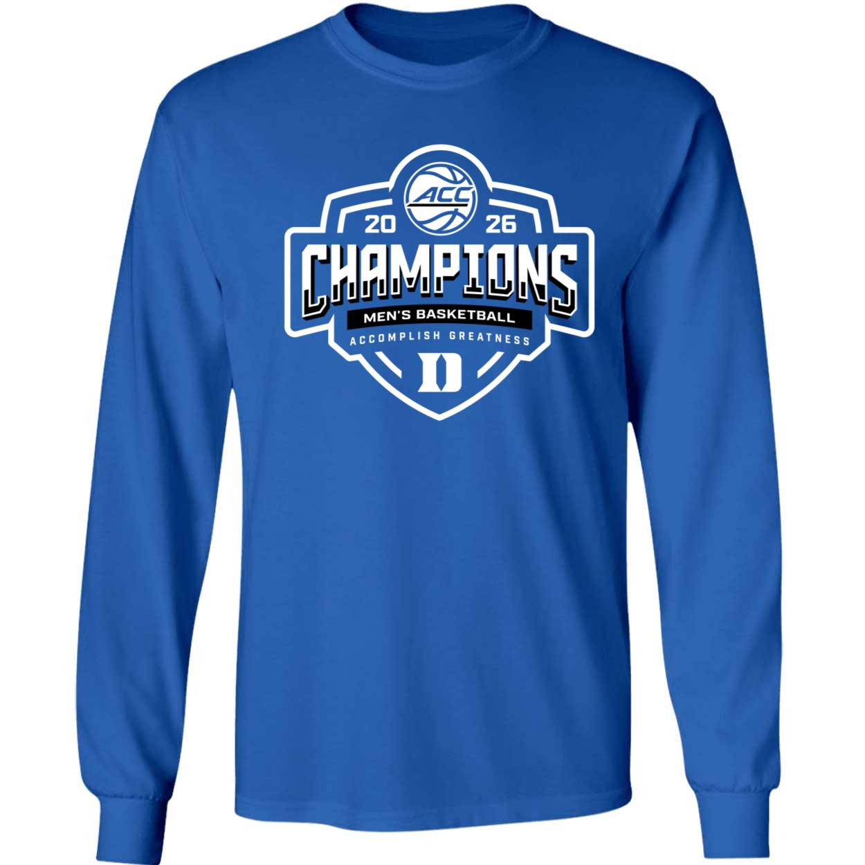 Duke ACC 2026 Champions Men's Basketball Shirt