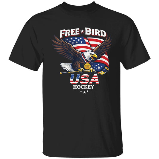 Eagle Free Bird Usa Hockey Shirt