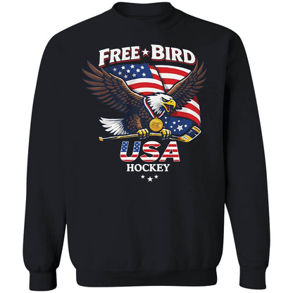 Eagle Free Bird Usa Hockey Shirt