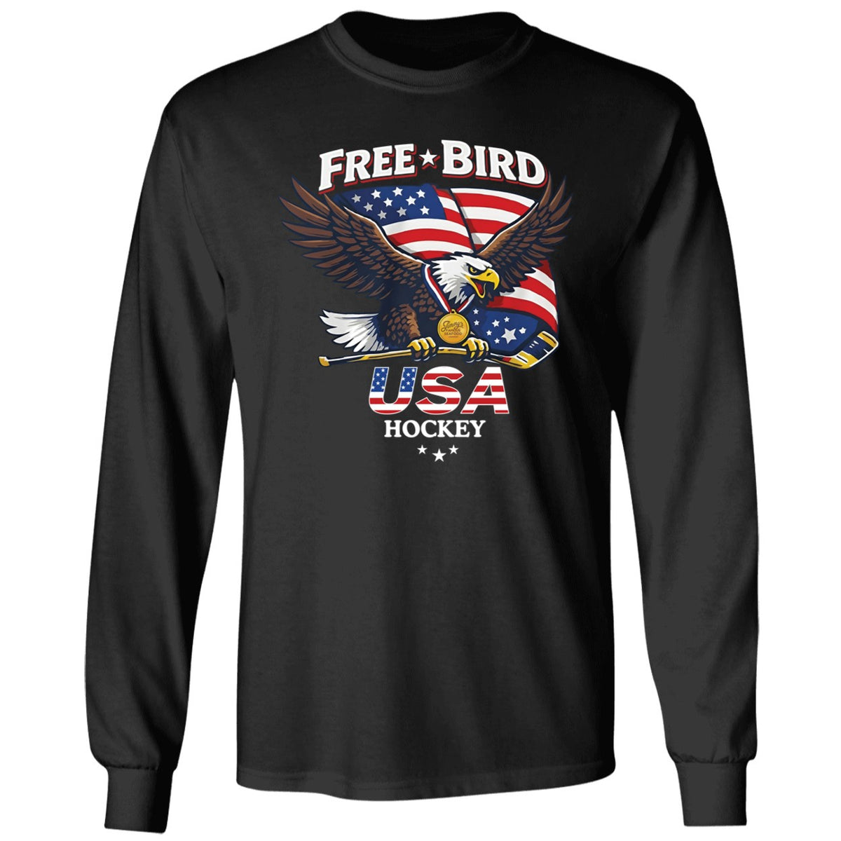 Eagle Free Bird Usa Hockey Shirt