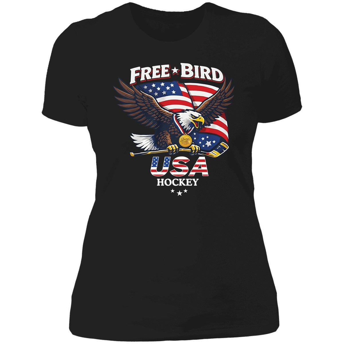 Eagle Free Bird Usa Hockey Shirt