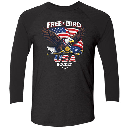 Eagle Free Bird Usa Hockey Shirt