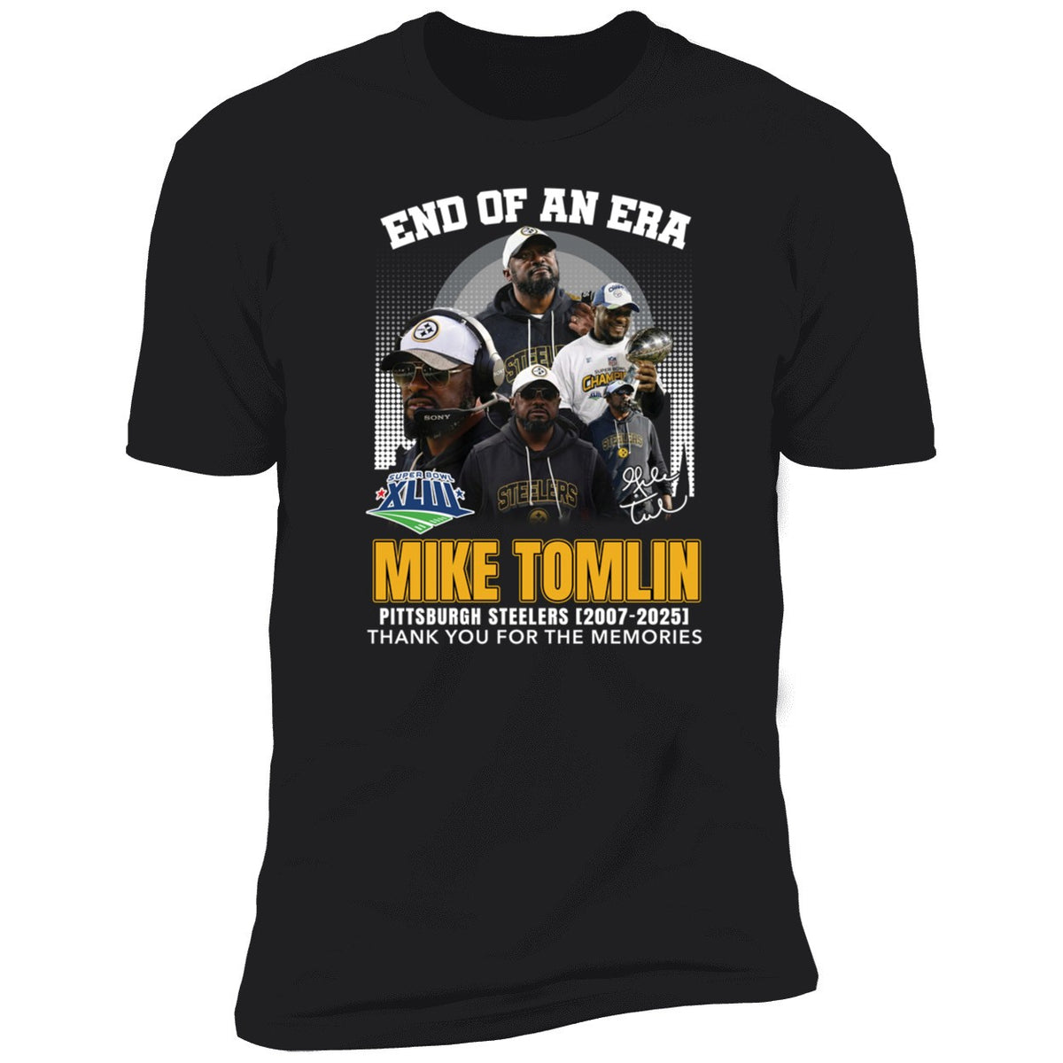 End Of An Era Mike Tomlin Steelers 2007 2025 Thank You For The Memories Shirt