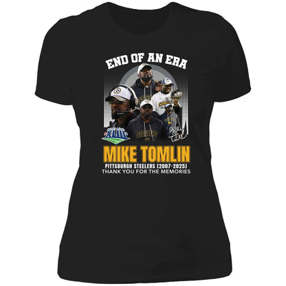 End Of An Era Mike Tomlin Steelers 2007 2025 Thank You For The Memories Shirt