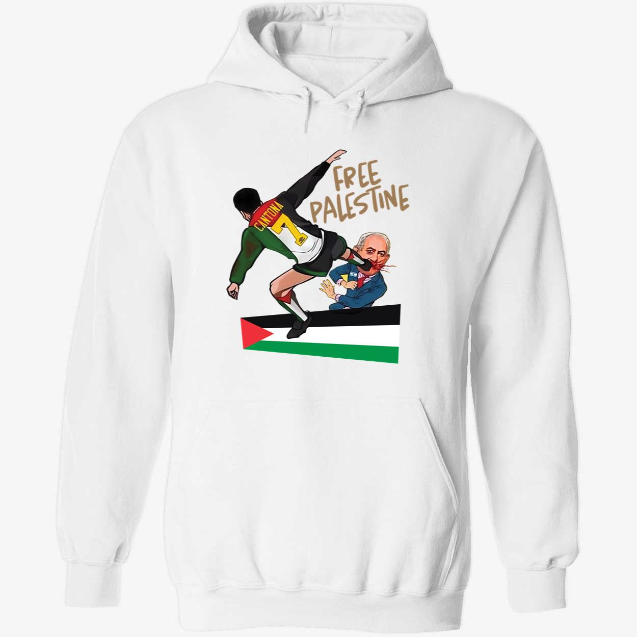 Eric Cantona Free Palestine Kung-fu Netanyahu Hoodie
