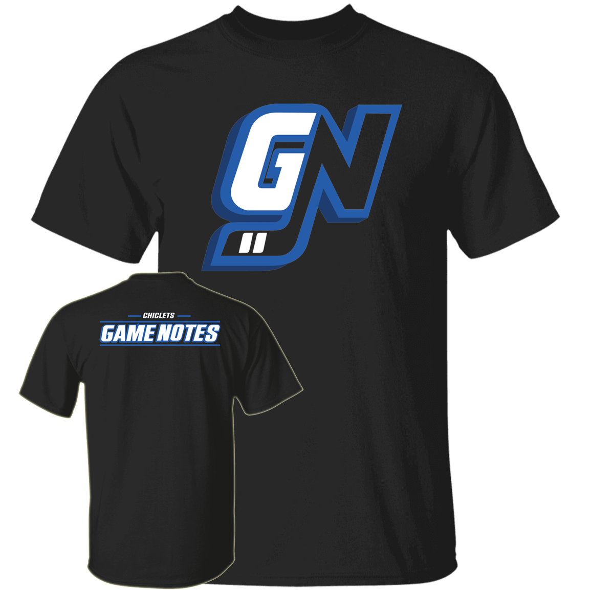 [Front + Back] Game Notes Initials Shirt