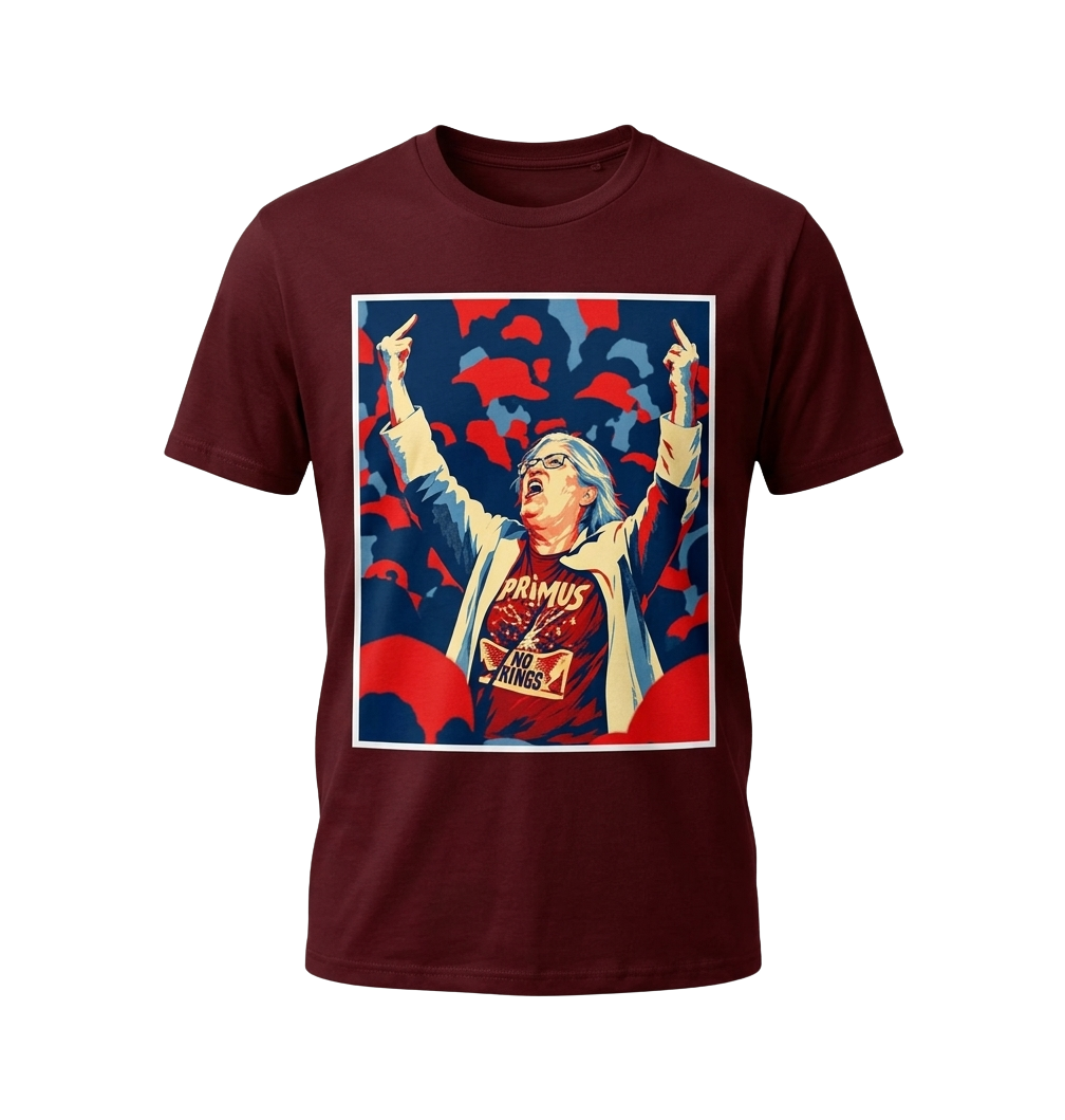 Primus No Kings Shirt – Middle Finger Woman Trump Rally Syracuse Ny