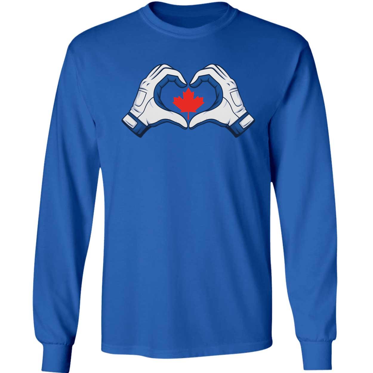 George Springer Vladimir Guerrero Jr George's Hand Heart Maple Leaf Premium SS T-Shirt