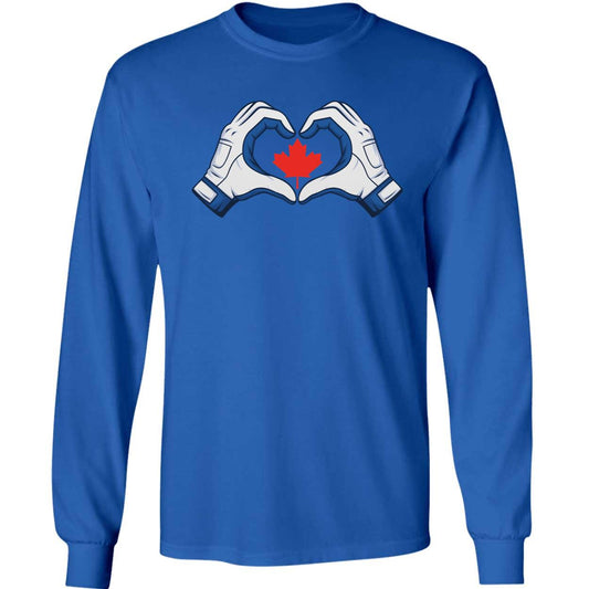 George Springer Vladimir Guerrero Jr George's Hand Heart Maple Leaf Long Sleeve Shirt