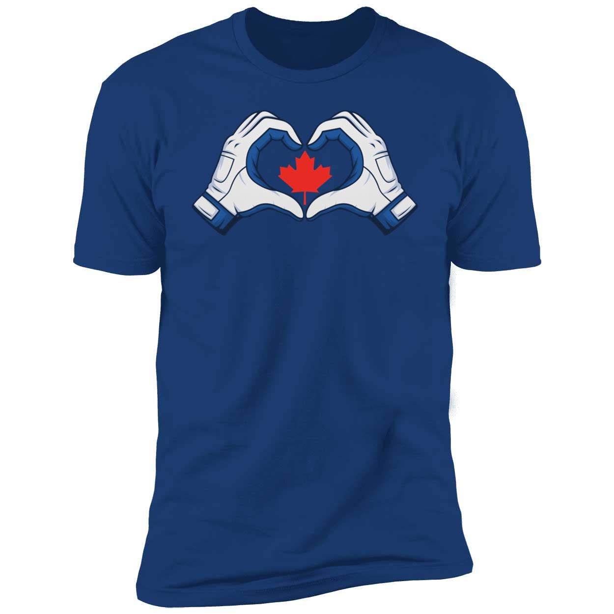 George Springer Vladimir Guerrero Jr George's Hand Heart Maple Leaf Premium SS T-Shirt