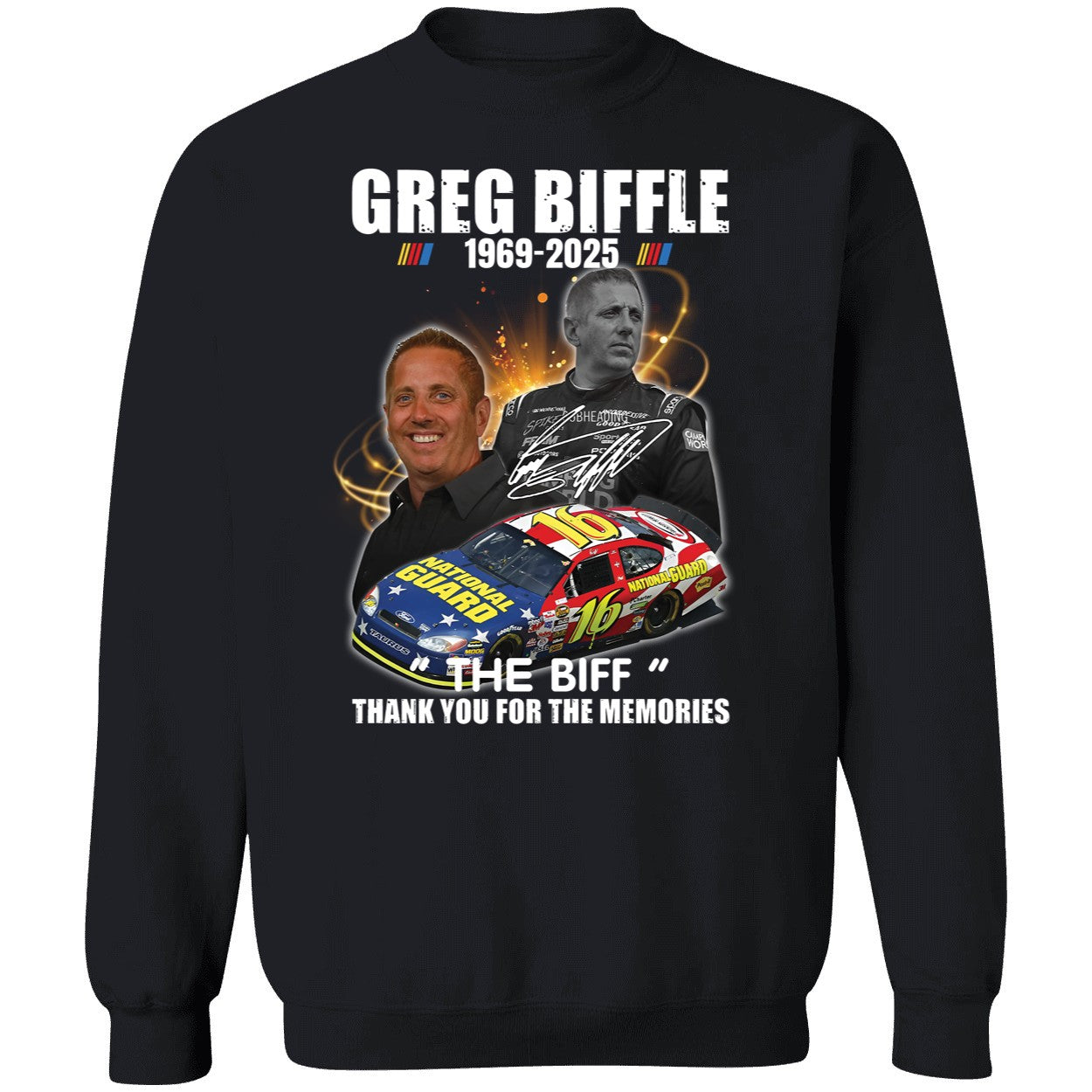 Greg Biffle 1969 2025 The Biff Thank You For The Memories Long Sleeve Shirt