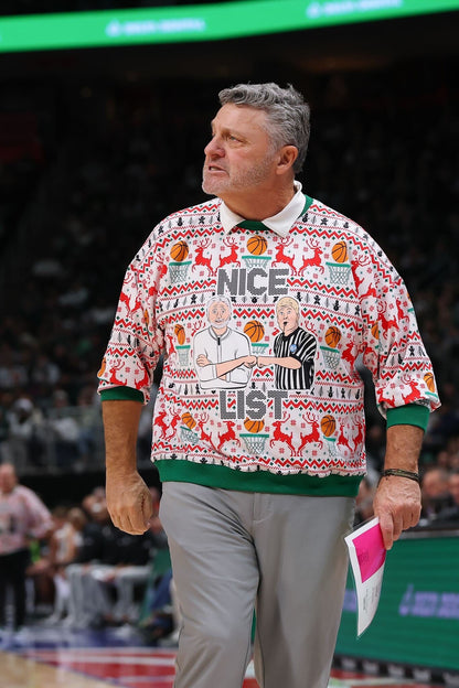 Greg Kampe Nice List Ugly Christmas Sweater