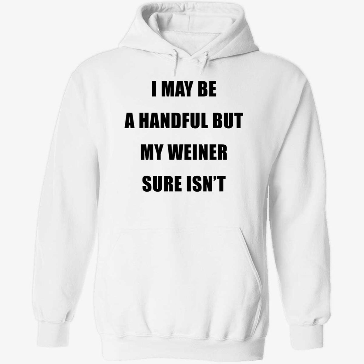I May Be A Handful But My Weiner Sure Isn't Hoodie