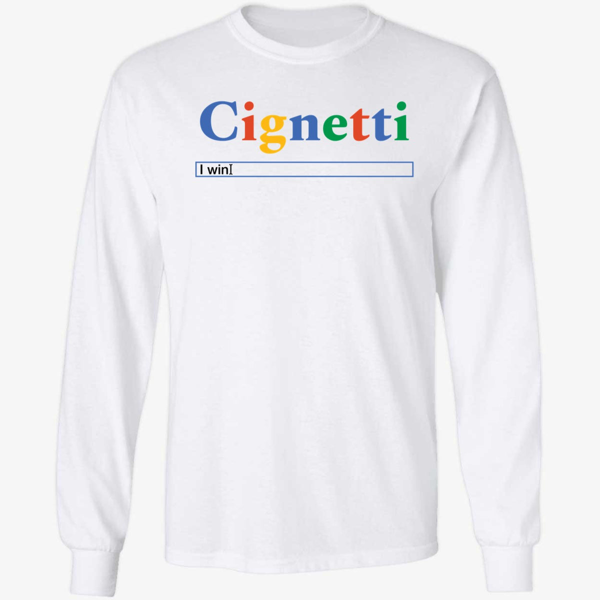 Indiana Cignetti I Win Search Bar Shirt