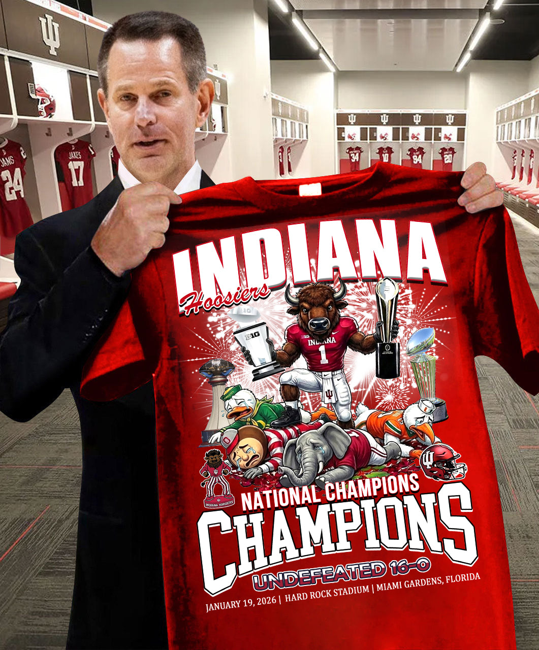 Indiana Hoosiers National Champions Undefeated 16-0 Shirt