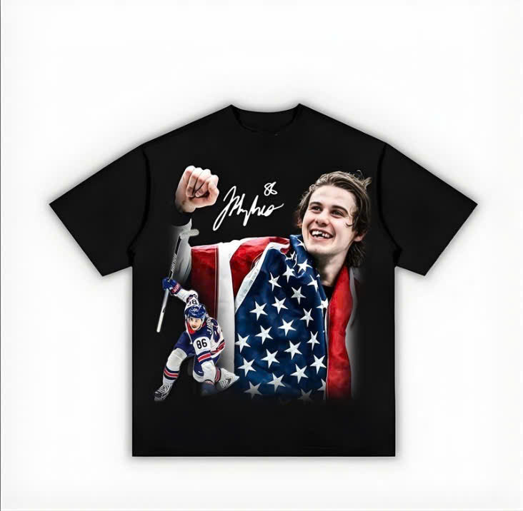 Jack Hughes Golden Goal Shirt