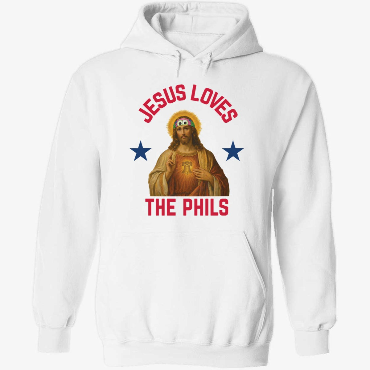 Jesus Loves The Phils Philadelphia Phillies Heart Bell Shirt