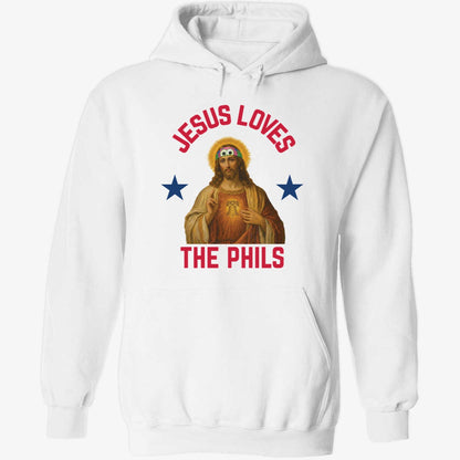 Jesus Loves The Phils Philadelphia Phillies Heart Bell Shirt