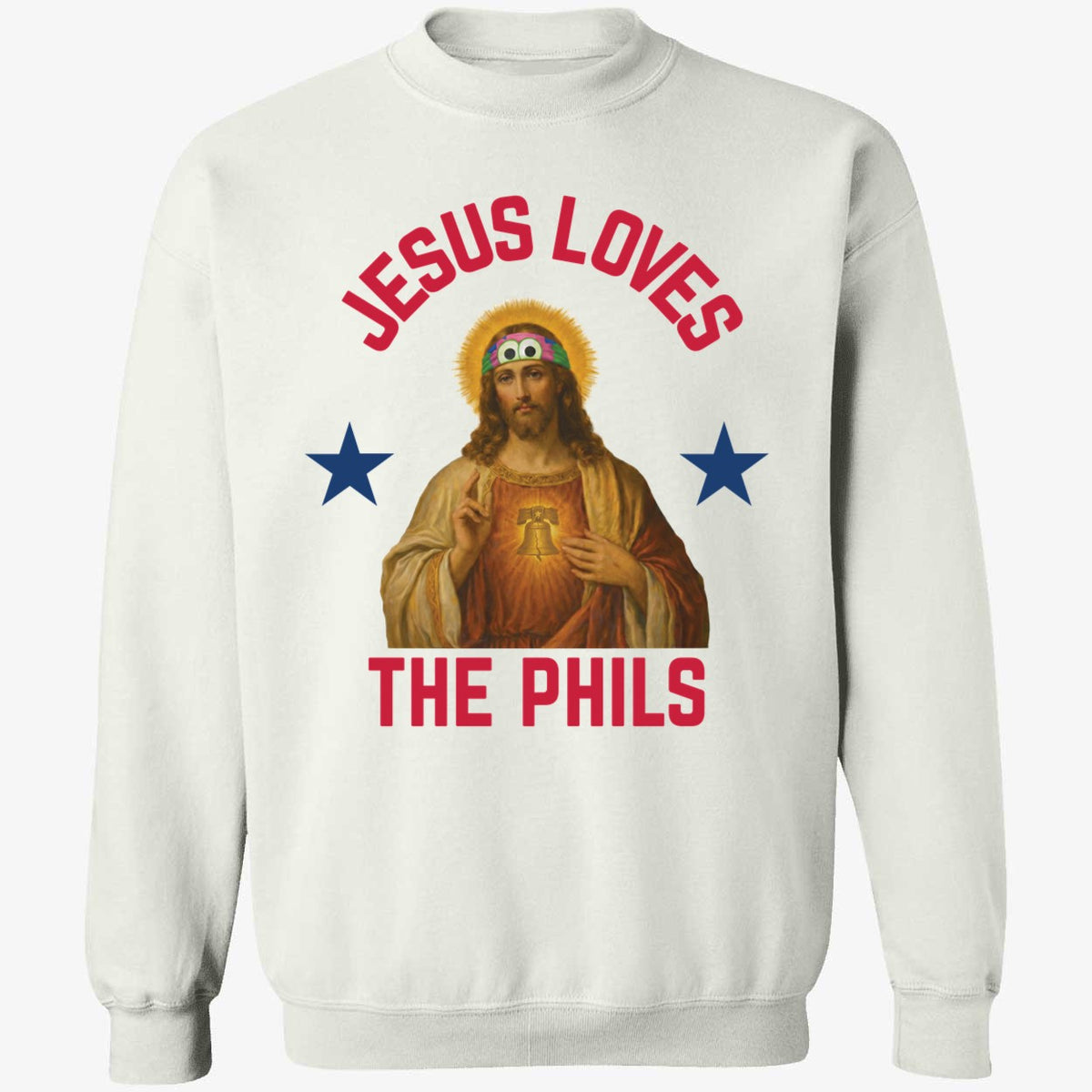 Jesus Loves The Phils Philadelphia Phillies Heart Bell Shirt