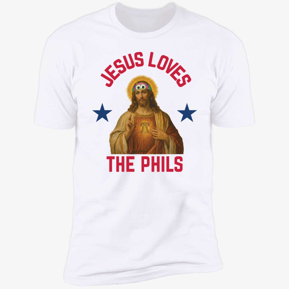 Jesus Loves The Phils Philadelphia Phillies Heart Bell Shirt