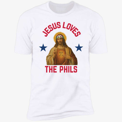 Jesus Loves The Phils Philadelphia Phillies Heart Bell Shirt