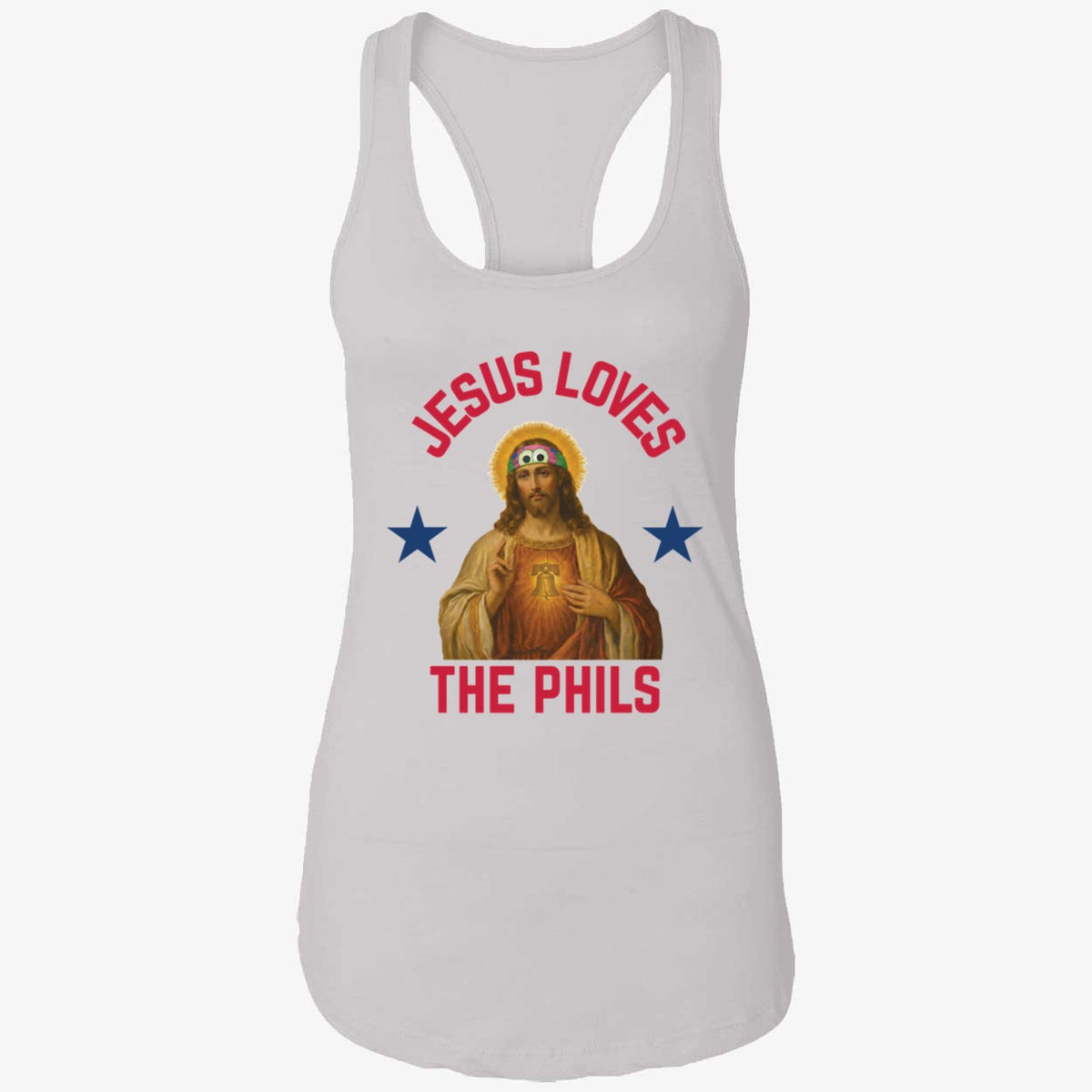 Jesus Loves The Phils Philadelphia Phillies Heart Bell Shirt