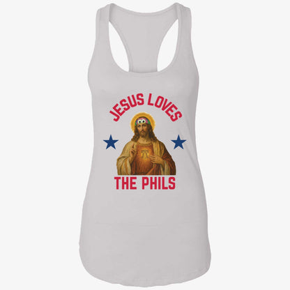 Jesus Loves The Phils Philadelphia Phillies Heart Bell Shirt