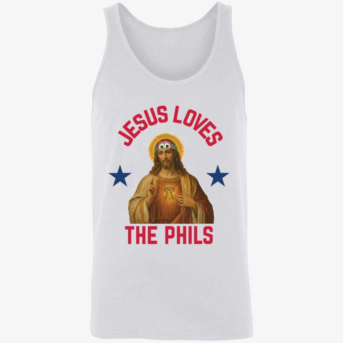 Jesus Loves The Phils Philadelphia Phillies Heart Bell Shirt