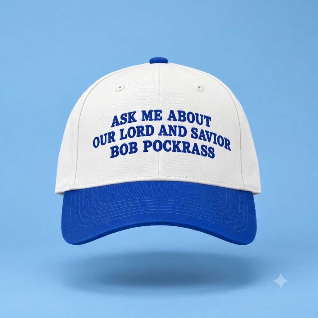 John Newby Ask Me About Our Lord And Savior Bob Pockrass Hat