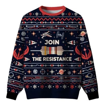 Join The Resistance Ugly Christmas Sweater